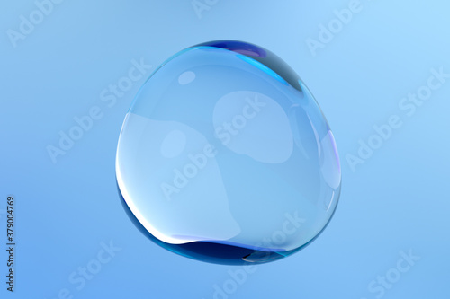 Abstract 3d render of a bubble, modern background design