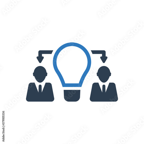 idea sharing icon, creative team icon