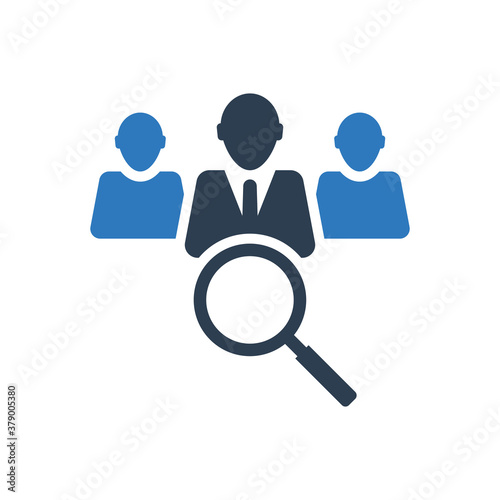 Business leader search icon, manager search icon