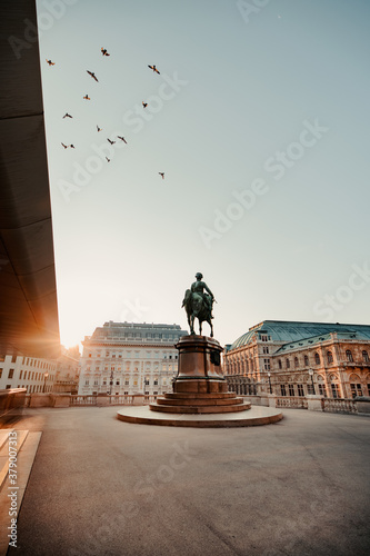 Beautiful shot of Albertina in Vienna Austria photo