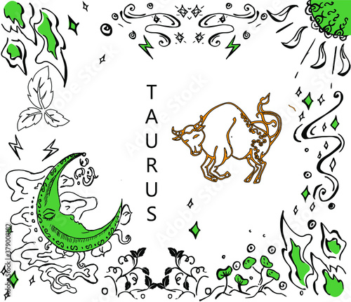 The illustration - zodiac sign in hand drawn style.