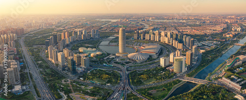 China Zhengzhou CBD aerial photography photo