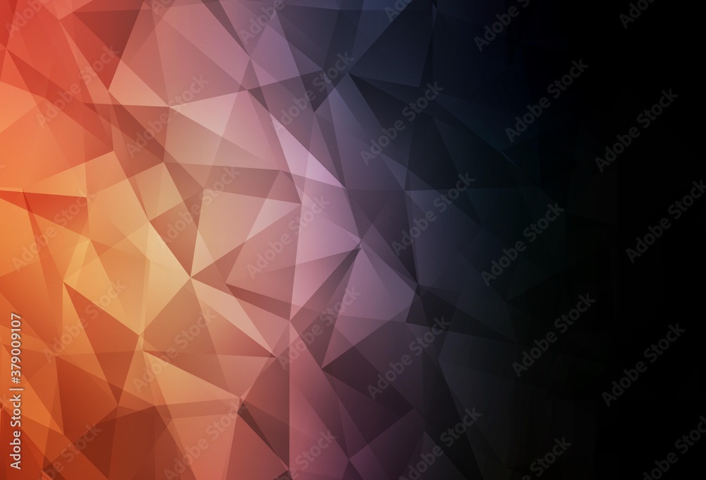 Obraz premium Dark Blue, Yellow vector gradient triangles texture.