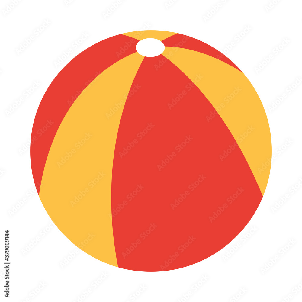 summer vacation travel, rubber bech ball toy flat icon style summer vacation travel, rubber bech ball toy flat icon style
