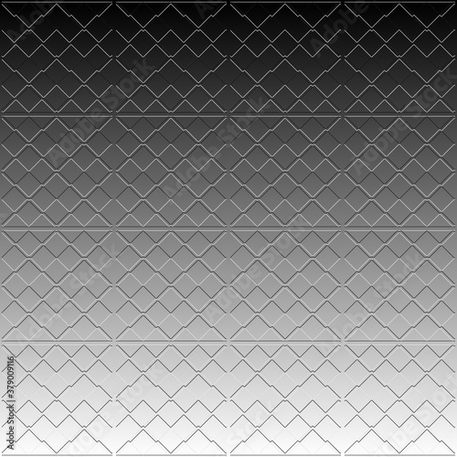 Bas-relief illustration with repetitive geometric shapes covering the background. Black and white design for pattern, web, wallpaper, digital graphics and artistic decorations.