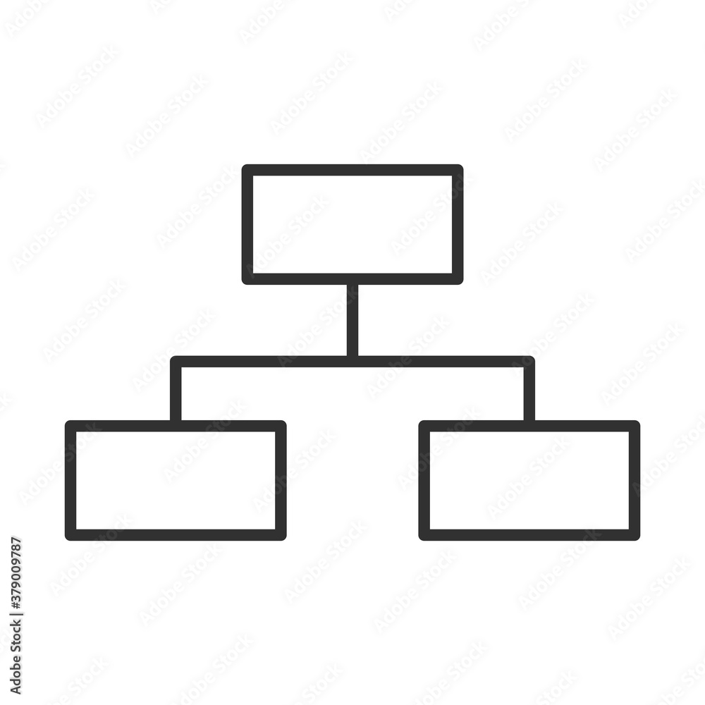 data analysis, organization chart corporate line icon data analysis, organization chart corporate line icon
