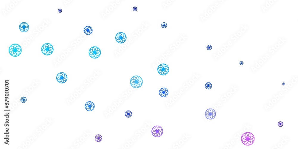 Light Pink, Blue vector texture with disks.