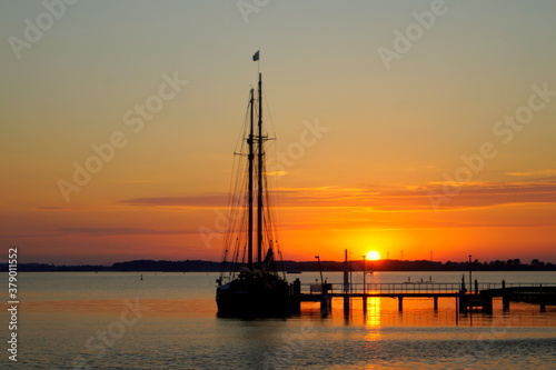 Sonnenuntergang mit Romantik auf der Schlei