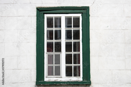 Architecture de fenêtre dans le vieux Québec, Bâtiment de la Nouvelle-France. Canada