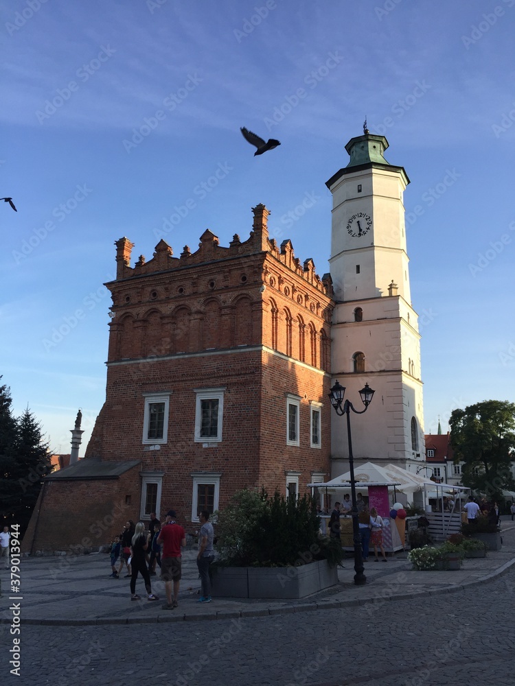 Obraz premium Rynek Sandomierz , Ratusz w Sandomierzu , Sandomierz , Rynek