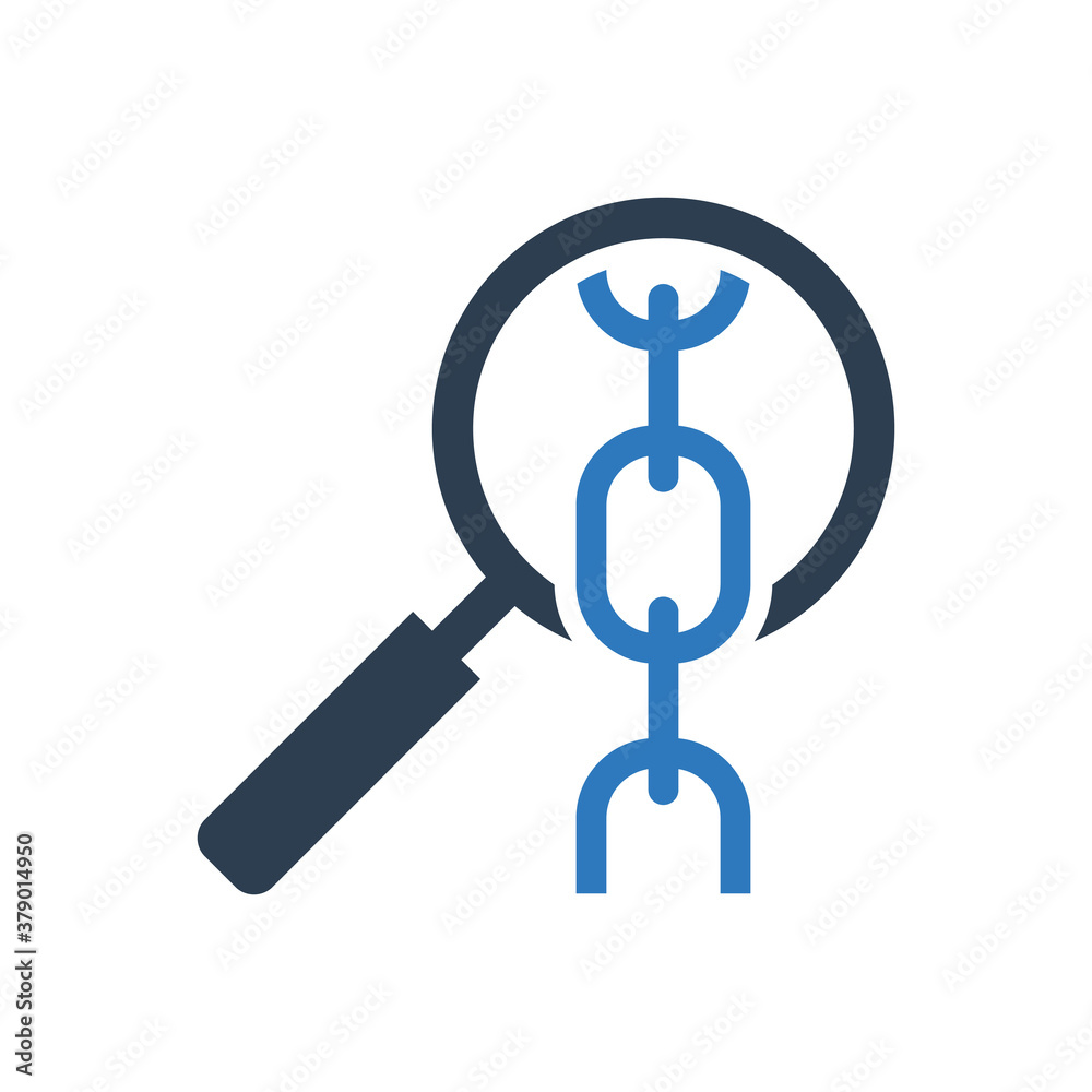 Attach link search icon - chain connection icon Attach link search icon - chain connection icon