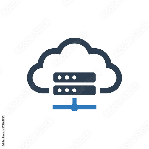 Cloud database server storage icon