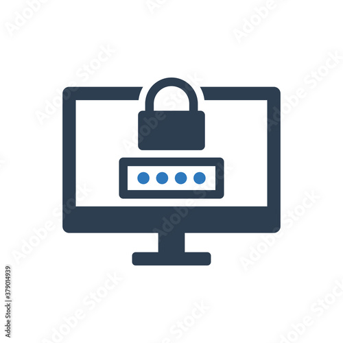 password lock computer icon
