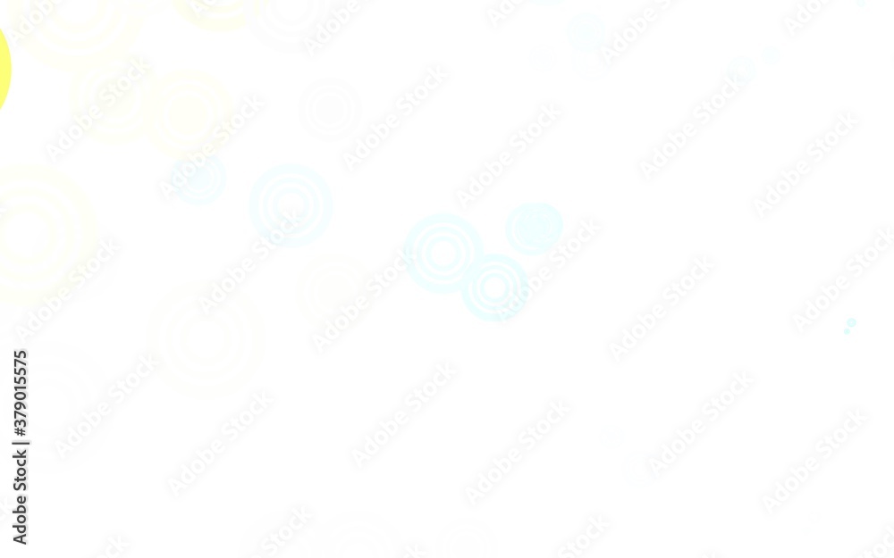 Light Blue, Yellow vector template with circles.