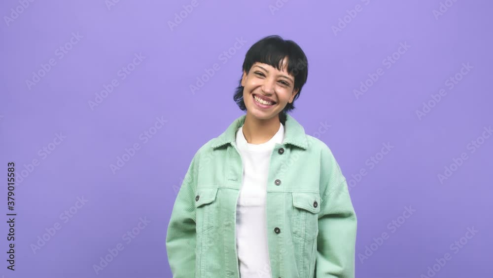 Young caucasian woman cheerful and with a big smile, confident, friendly and sincere, expressing positivity and success Young caucasian woman cheerful and with a big smile, confident, friendly and sincere, expressing positivity and success