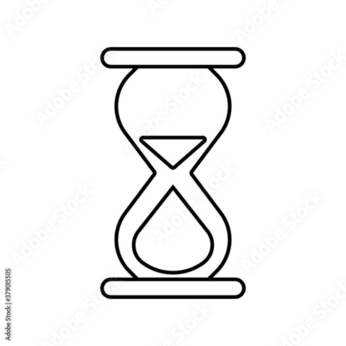 Time hourglass line icon. Sand watch sign. Quality design element. Classic style. Editable stroke. Vector