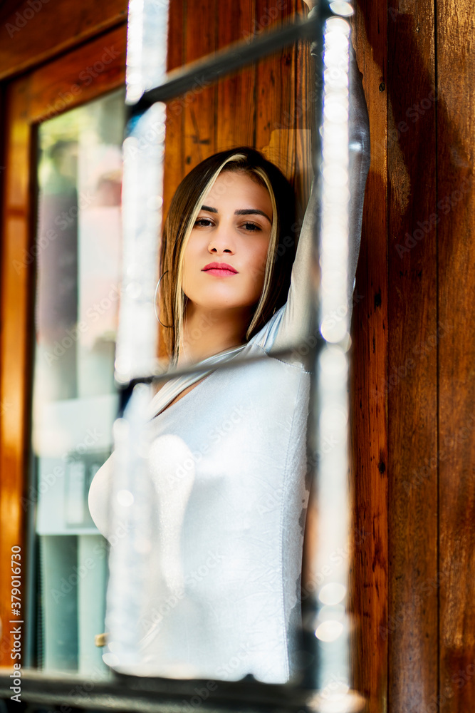 Fototapeta premium chica con vestido