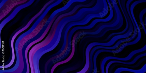 Dark Pink, Blue vector texture with curves. Brand new colorful illustration with bent lines. Pattern for ads, commercials.