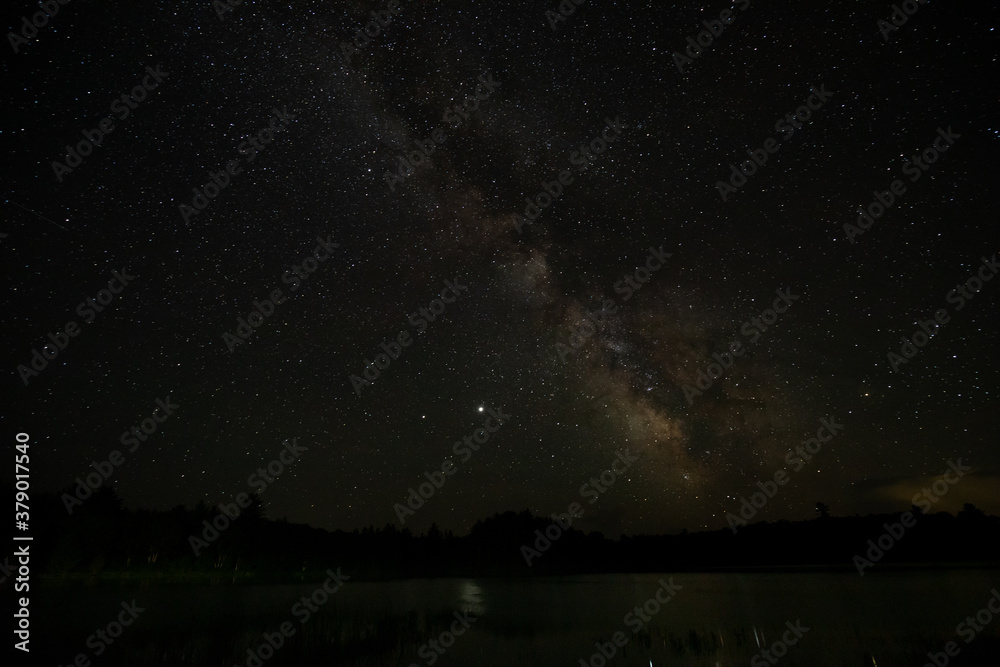 Stars and milky way at otter lake Michigan upper peninsular