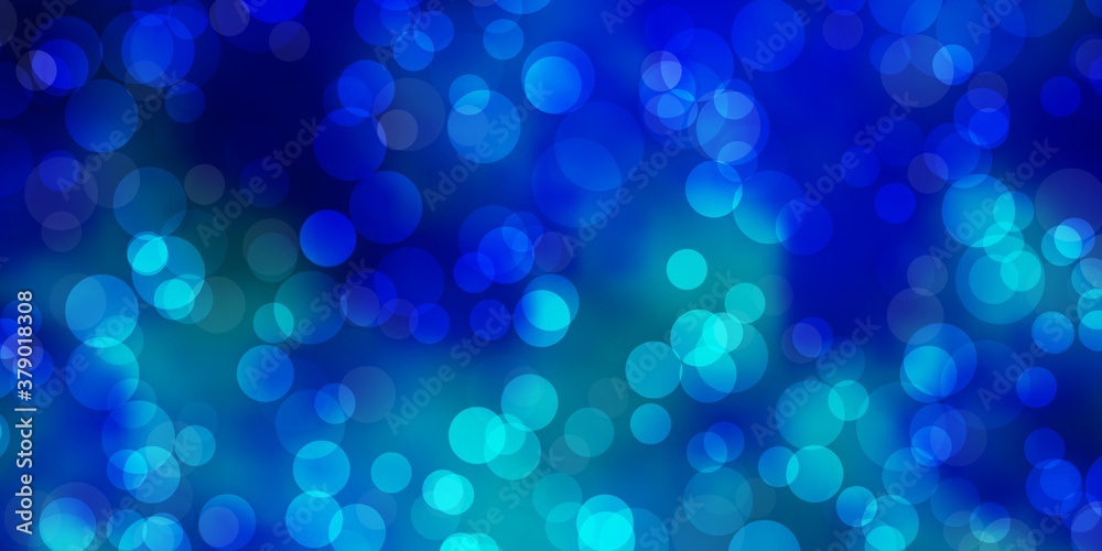Light BLUE vector pattern with spheres. Abstract illustration with colorful spots in nature style. Design for posters, banners.