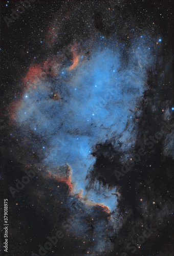 Nebulosa Nord America NGC 7000 circa 12h di scatti in 3 notti