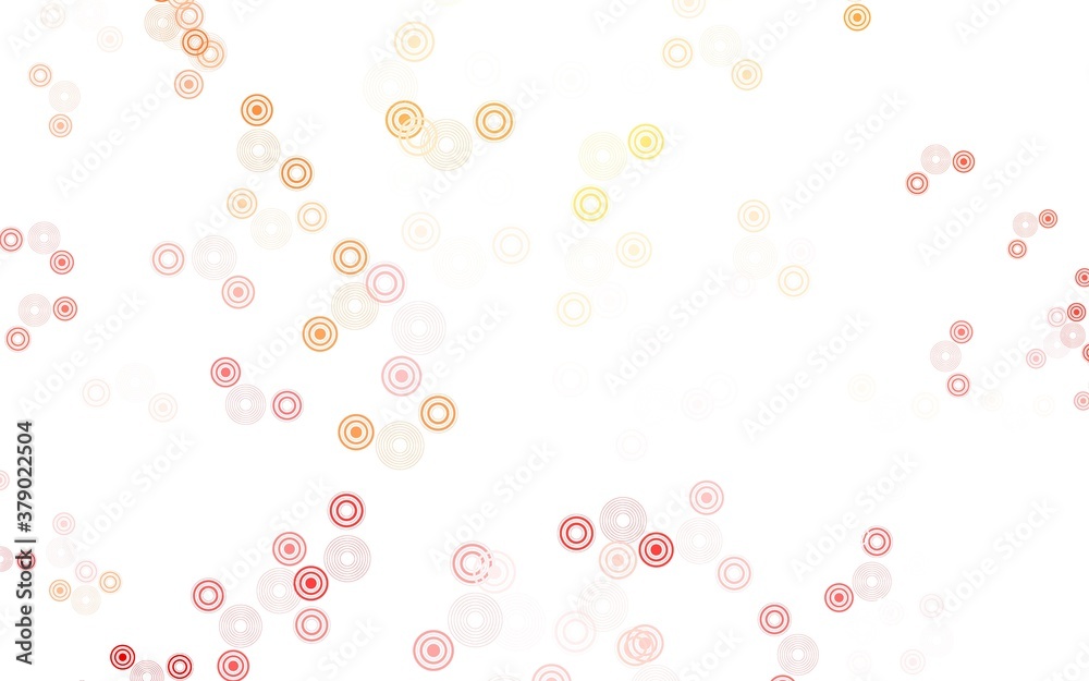 Light Red, Yellow vector template with circles. Light Red, Yellow vector template with circles.