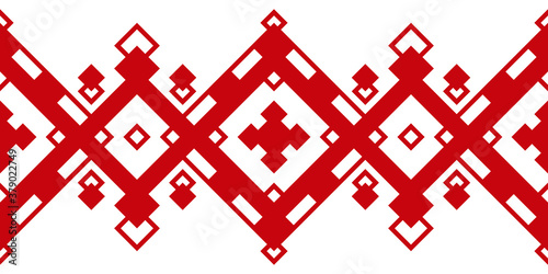 slavic ethnic red ornament for decoration