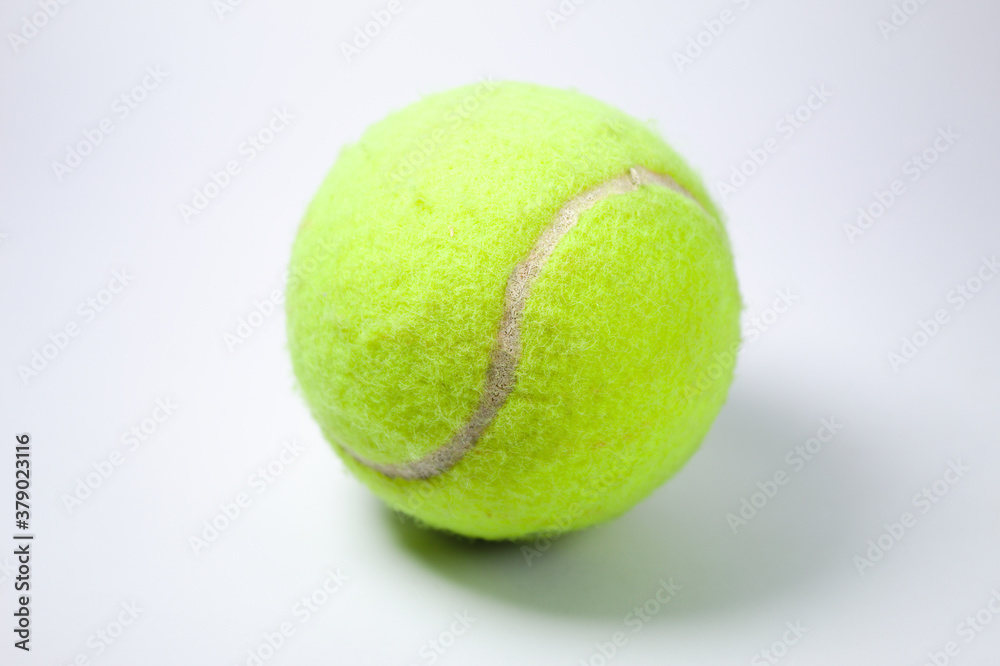 Tennis ball with white background