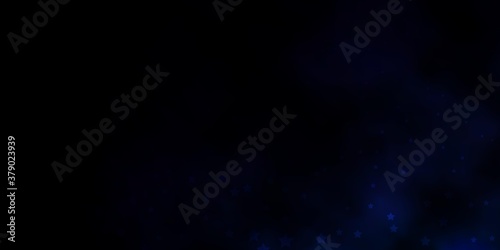 Dark BLUE vector texture with beautiful stars. Colorful illustration in abstract style with gradient stars. Theme for cell phones.