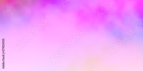 Light Pink, Red vector pattern with clouds. Abstract colorful clouds on gradient illustration. Beautiful layout for uidesign.