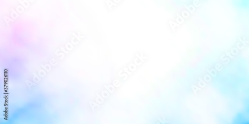 Light Pink, Blue vector template with sky, clouds. Illustration in abstract style with gradient clouds. Colorful pattern for appdesign.