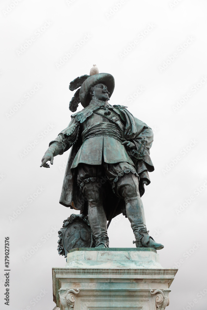 Statue of the Swedish king Gustav II Adolphus by Bengt Erland Fogelberg (1786-1854) eracted in 1854 at the Gustav Adolfs square in Gothenburg. Statue of the Swedish king Gustav II Adolphus by Bengt Erland Fogelberg (1786-1854) eracted in 1854 at the Gustav Adolfs square in Gothenburg.