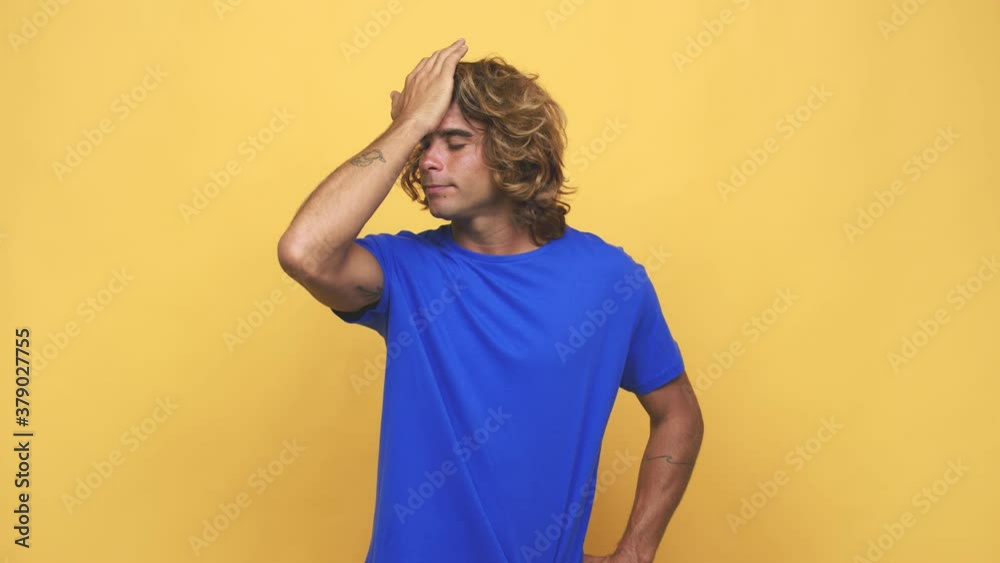Young cool australian man forgetting something, slapping forehead with palm and closing eyes Young cool australian man forgetting something, slapping forehead with palm and closing eyes