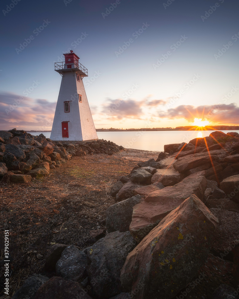 Lighthouse sunset, Charlottetown, PEI