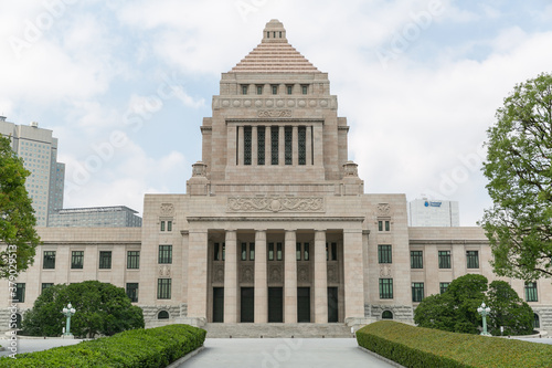 Photography Japanese parliament Building in tokyo, japan
