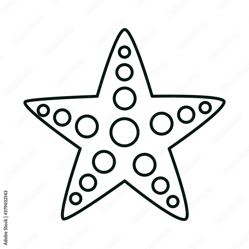 starfish sea life animal fauna linear icon style starfish sea life animal fauna linear icon style