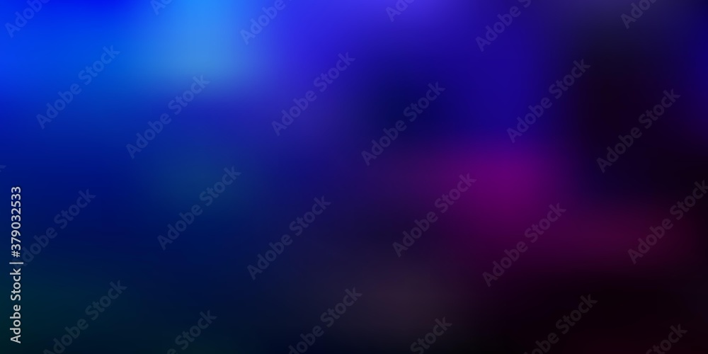 Dark pink, blue vector gradient blur pattern.