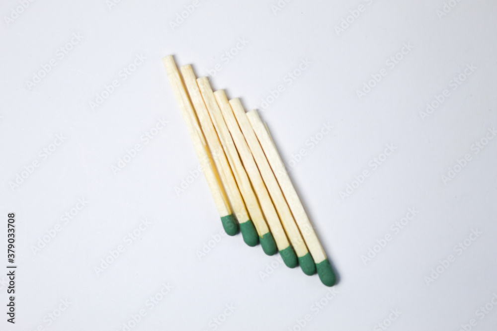 Wooden match with white background Wooden match with white background