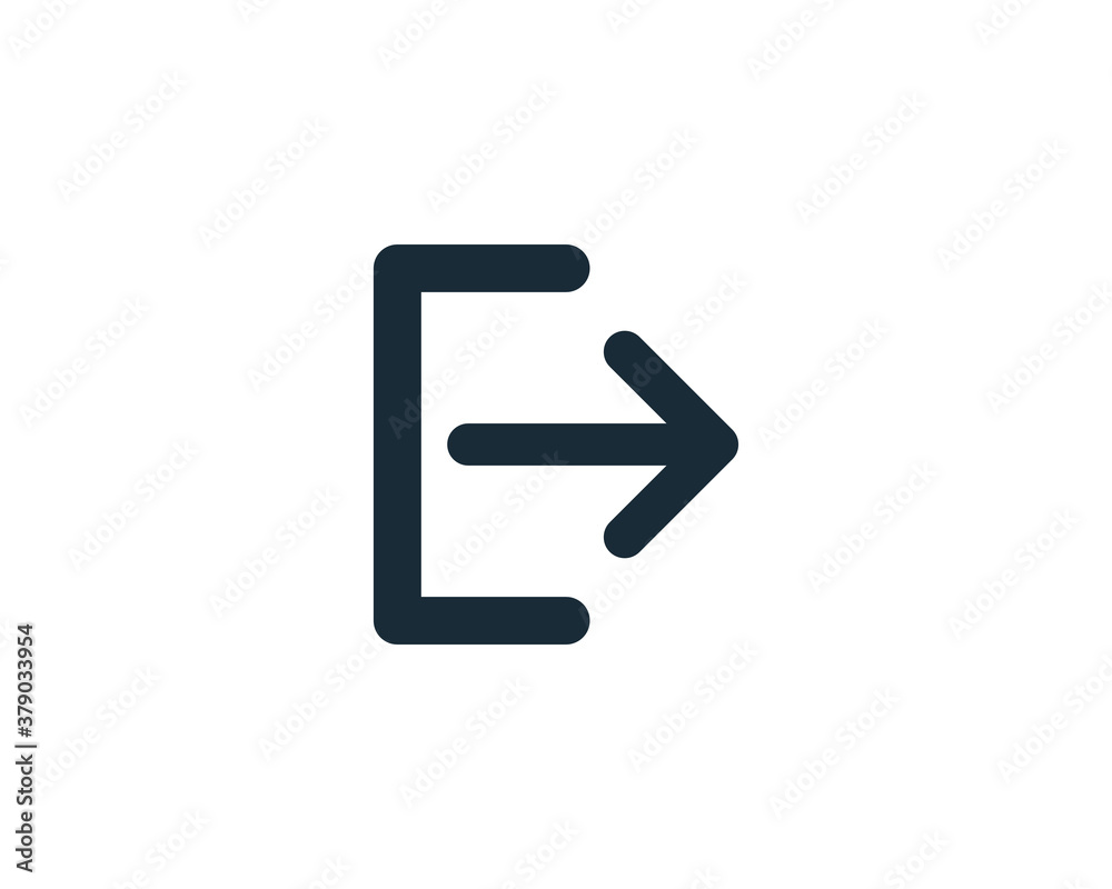 Sign Out Icon Vector Logo Template Illustration Design Sign Out Icon Vector Logo Template Illustration Design
