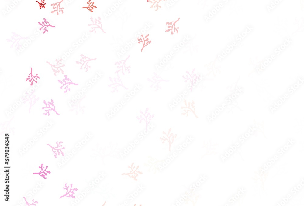 Light Pink vector natural artwork with sakura.