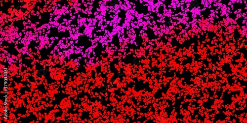 Dark pink, red vector pattern with abstract shapes.