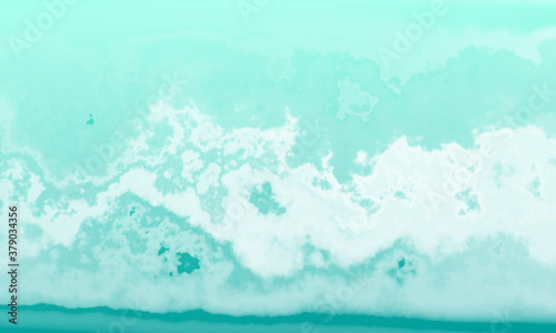 Blue and white wave gradient paper background.Summer beach. abstract watercolor background.