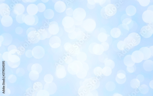 Blue white luxury focus blur background. Abstract bokeh soft light gradient for background and wallpaper Christmas.