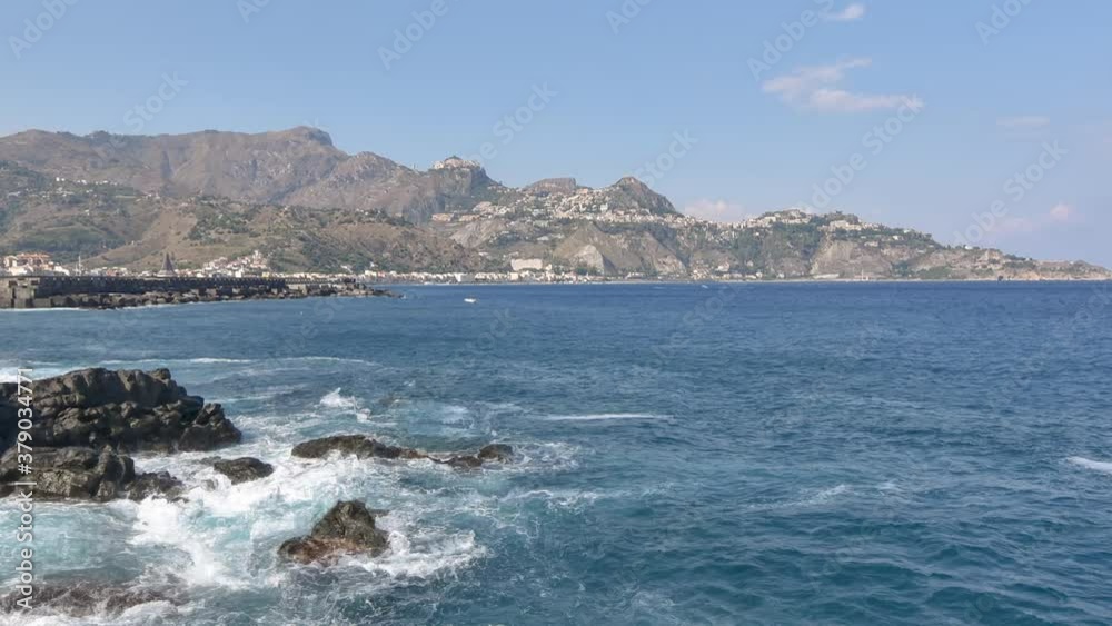 time-lapse of rough sea in sicily time-lapse of rough sea in sicily
