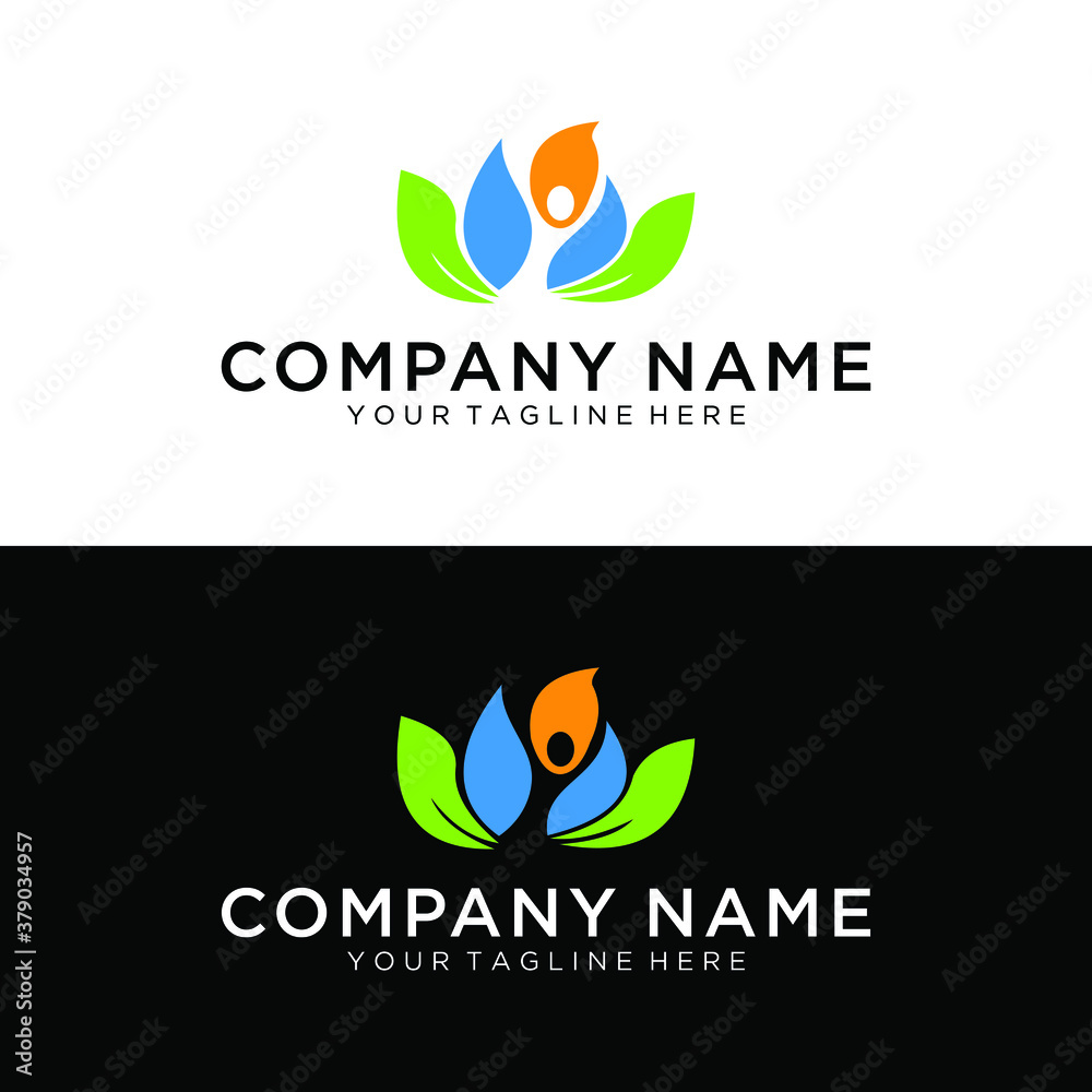 Obraz premium Healthy Life people Logo template vector icon
