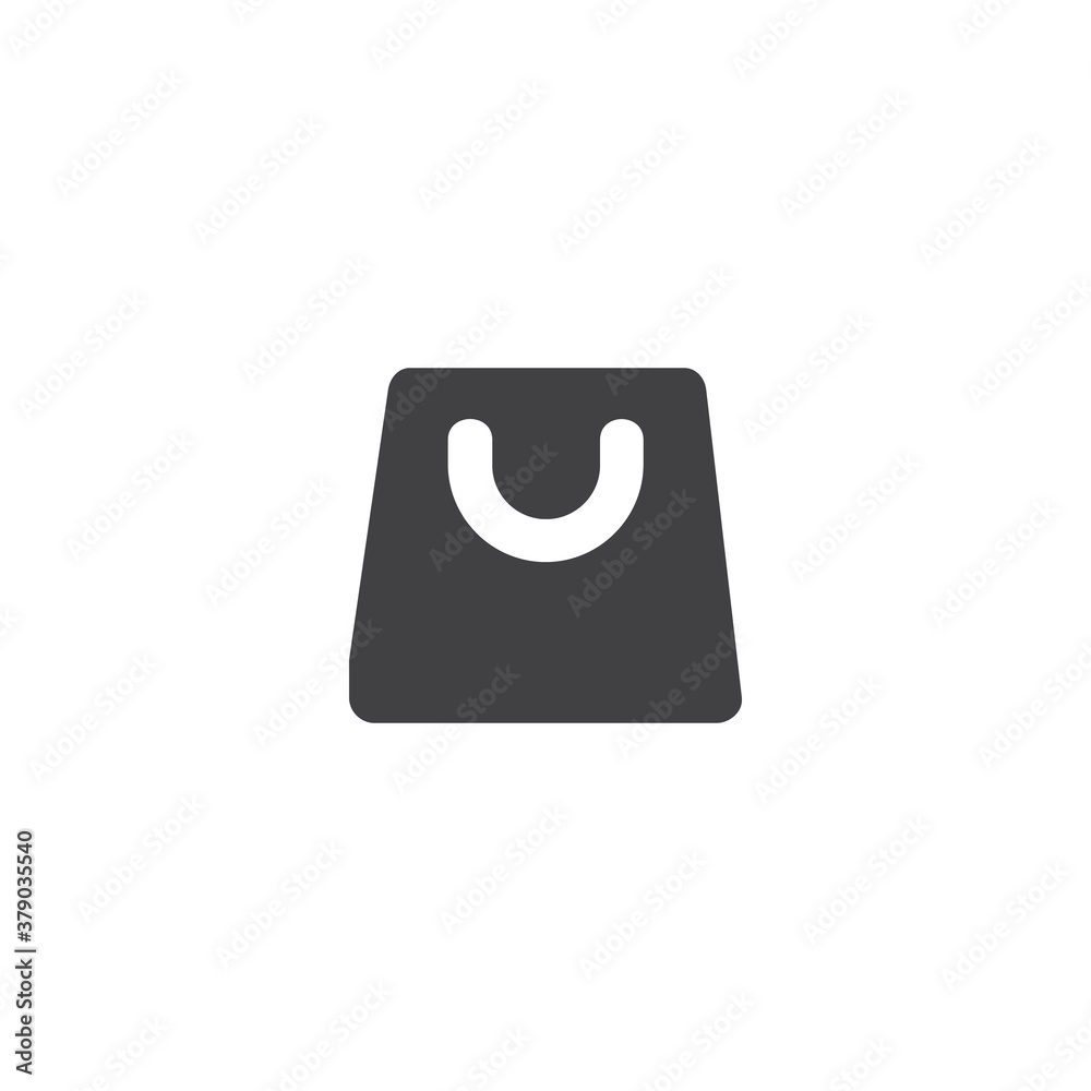 flat design bag shopping icon vector illustration