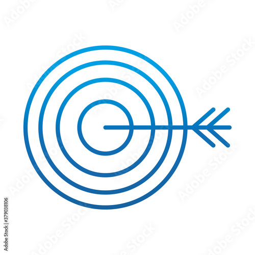 data analysis, financial business target strategy, gradient blue line icon