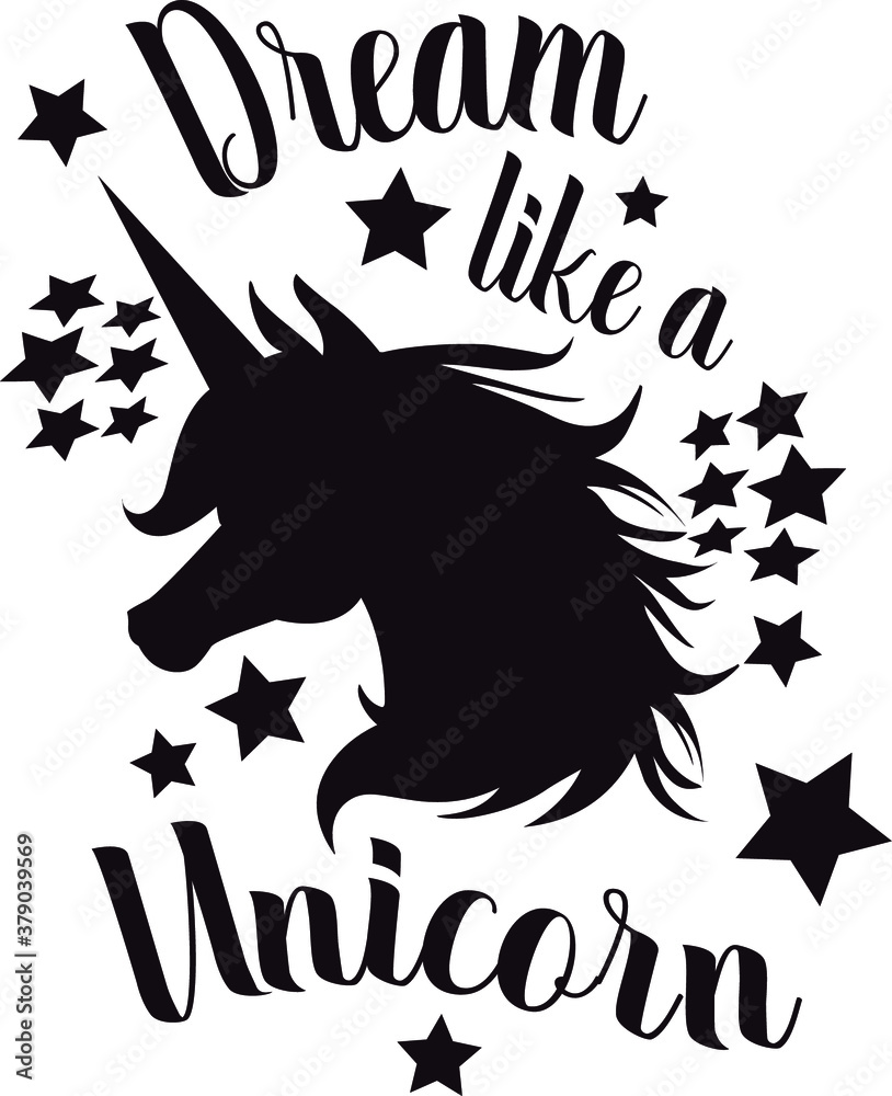Φωτογραφία unicorn stars fantasy vector art dreams quote
