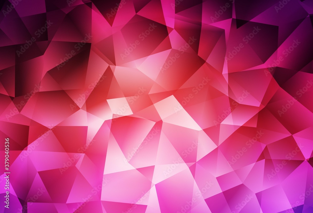 Light Pink, Yellow vector gradient triangles template.
