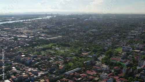 Wallpaper Mural Hai Phong, Vietnam Aug 2020 4k aerial video of Haiphong Skyline look from Dong Hai in a sunny day Torontodigital.ca